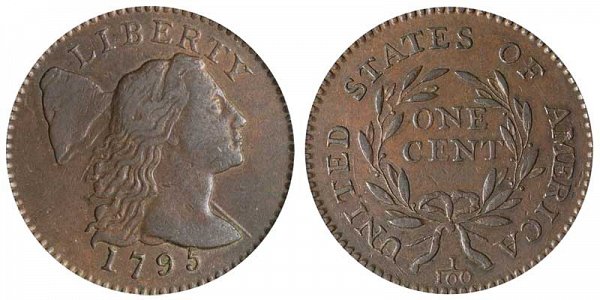 1795 Liberty Cap Large Cent Penny - Lettered Edge