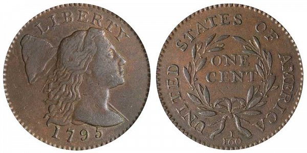 1795 Liberty Cap Large Cent Penny - Lettered Edge 