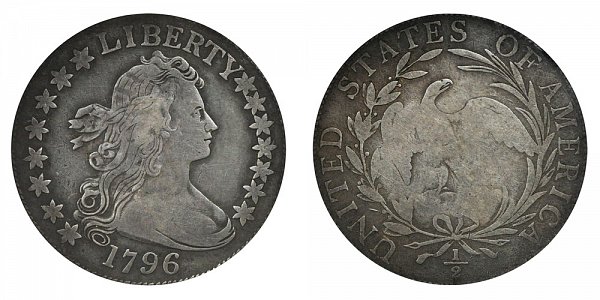 1796 Draped Bust Half Dollar - 15 Stars 