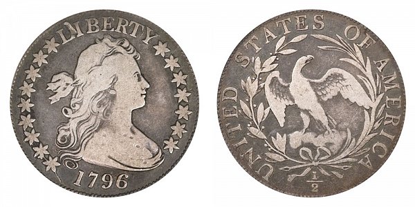 1796 Draped Bust Half Dollar - 16 Stars 