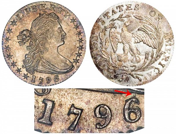 1796/6 Draped Bust Half Dime - 6 Over 5 