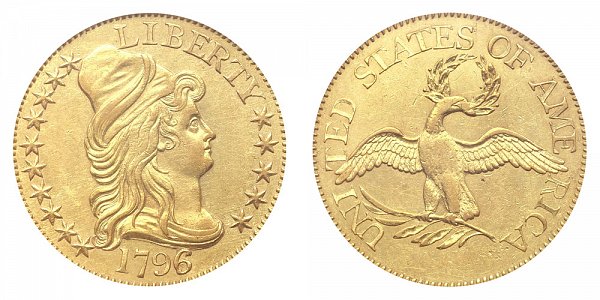 1796/5 Small Eagle - Turban Head $5 Gold Half Eagle - Five Dollars