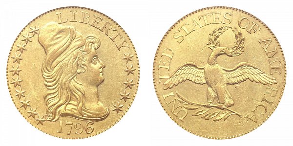 1796/5 Small Eagle - Turban Head $5 Gold Half Eagle - Five Dollars 