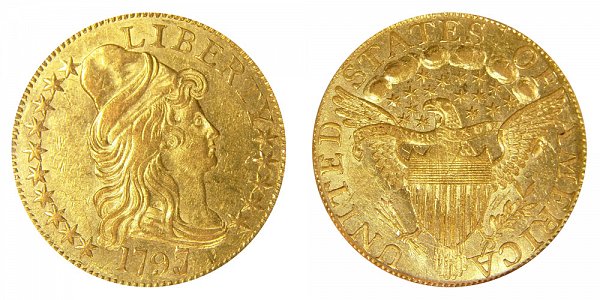 1797/5 Large Eagle - Turban Head $5 Gold Half Eagle - Five Dollars 