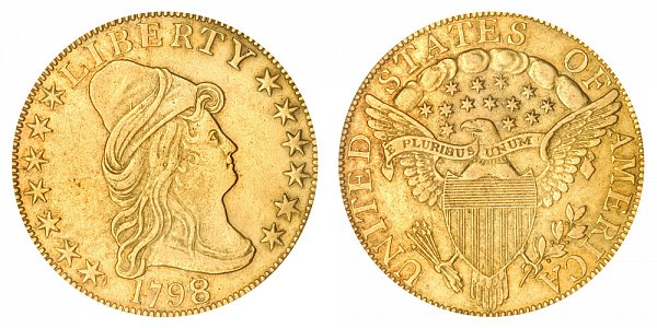 1798/7 7x6 Stars - Turban Head $10 Gold Eagle - Ten Dollars 