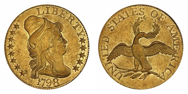 1798 Small Eagle - Turban Head $5 Gold Half Eagle - Five Dollars 