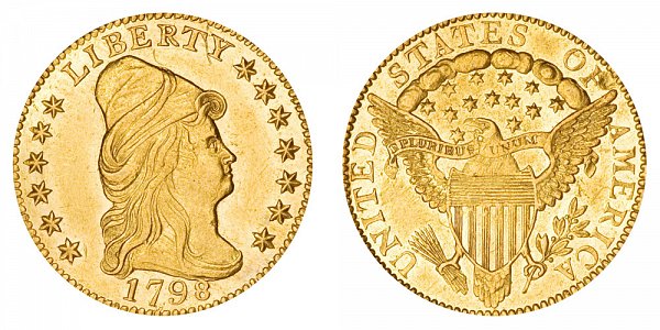 1798 Turban Head $2.50 Gold Quarter Eagle - 2 1/2 Dollars 