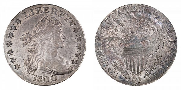 1800 Draped Bust Silver Dollar - AMERICAI Variety 