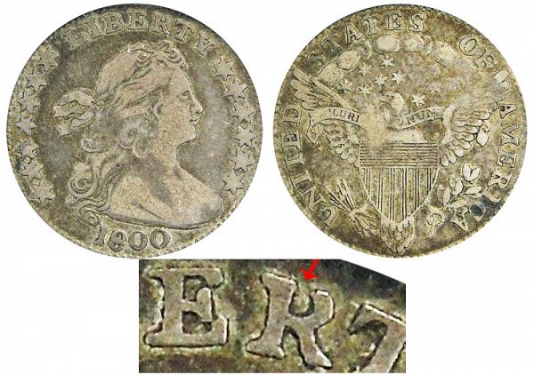 1800 Draped Bust Half Dime - LIBEKTY 