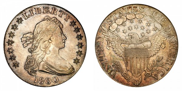 1800 Draped Bust Silver Dollar Varieties - Difference and Comparison 