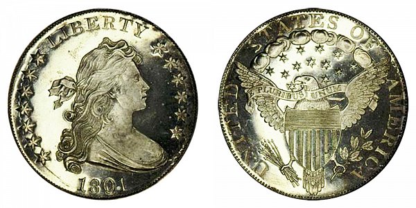 1801 Draped Bust Silver Dollar - Proof Restrike