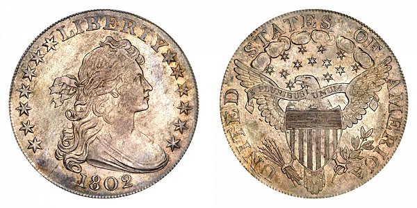 1802 Draped Bust Silver Dollar - Wide Normal Date