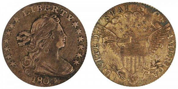 1803 Draped Bust Half Dime - Large 8