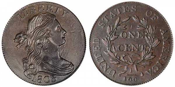 1803 Draped Bust Large Cent Penny - Large Date - Small Fraction 