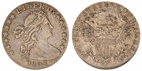 1803 Draped Bust Half Dime - Small 8 