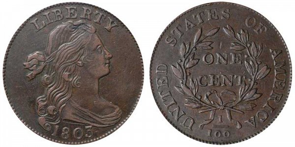 1803 Draped Bust Large Cent Penny - Small Date - Small Fraction 