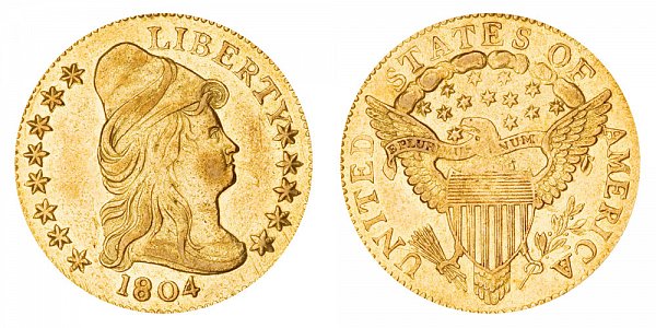 1804 Turban Head $2.50 Gold Quarter Eagle - 13 Star Reverse - 2 1/2 Dollars