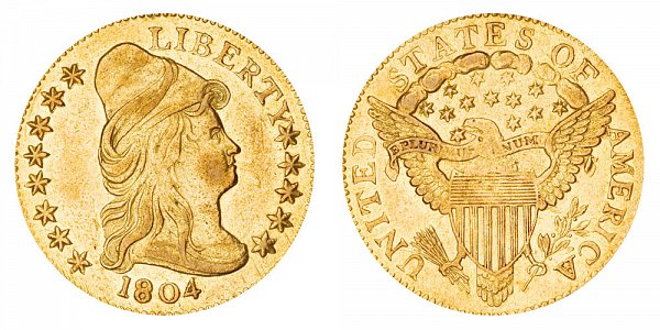 1804 Turban Head $2.50 Gold Quarter Eagle - 13 Star Reverse - 2 1/2 Dollars 