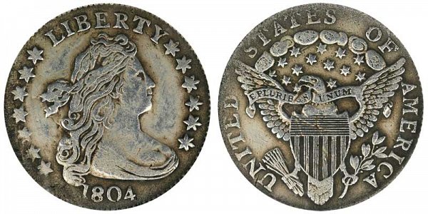 1804 Draped Bust Dime - 14 Stars 