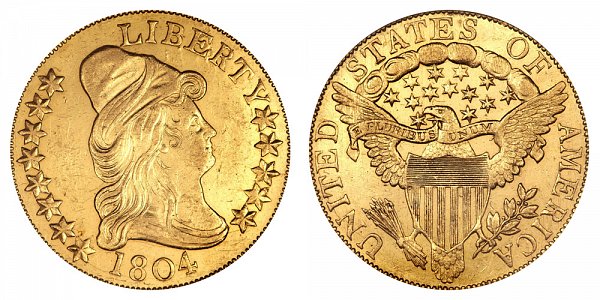 1804 Crosslet 4 - Turban Head $10 Gold Eagle - Ten Dollars 