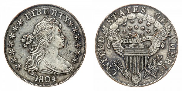 1804 Draped Bust Silver Dollar - Mint-Made Electrotype Copy 