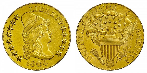 1804 Plain 4 - Turban Head $10 Gold Eagle - Ten Dollars - Restrike Proof