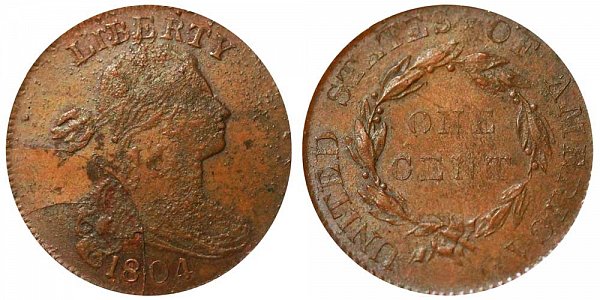 1804 Draped Bust Large Cent Penny - Unofficial Restrike 