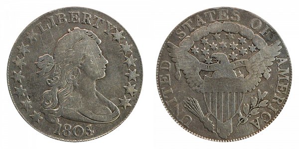 1805/4 Draped Bust Half Dollar - 5 Over 4 Overdate 