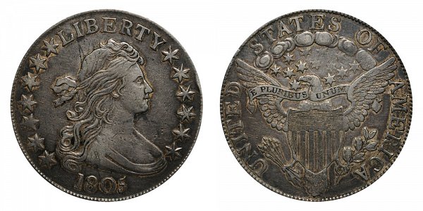 1805 Draped Bust Half Dollar Varieties 