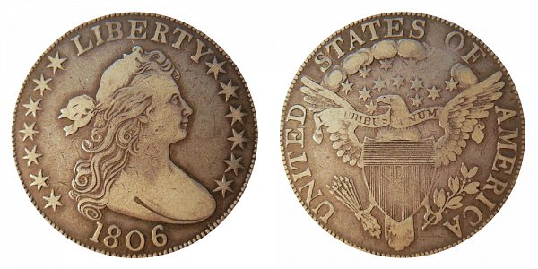 1806 Draped Bust Half Dollar - Knobbed 6 - Small Stars 