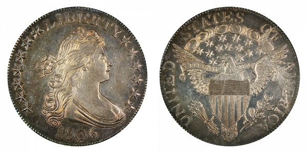 1806 Draped Bust Half Dollar Varieties - Difference and Comparison 