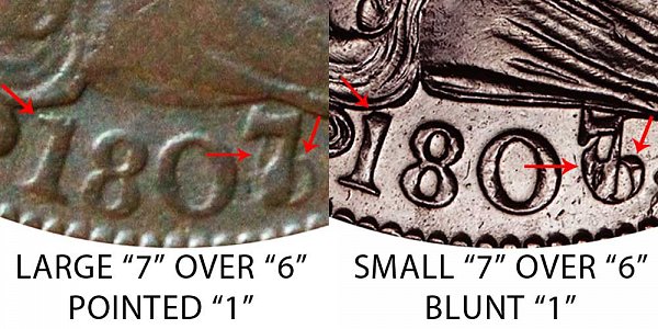 1807 Draped Bust Large Cent Penny - Varieties and Comparisons