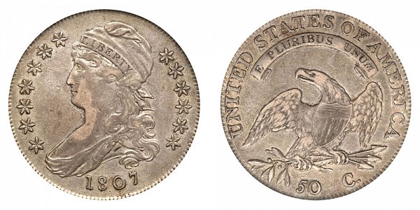 1807 Capped Bust Half Dollar - Small Stars 