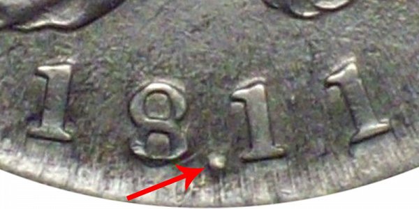 1811/10 18.11 Capped Bust Half Dollar - 11 Over 10 Overdate