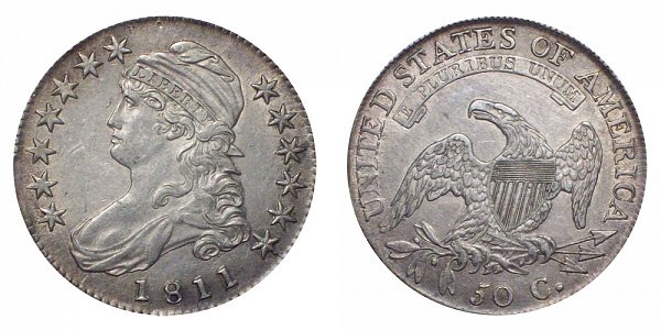 1811 Capped Bust Half Dollar - Small 8