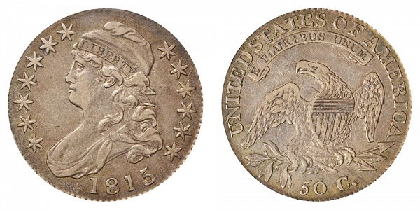 1815/2 Capped Bust Half Dollar - 5 Over 2 Overdate Error 