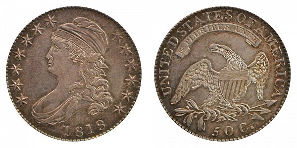 1818 Capped Bust Half Dollar Varieties - Difference and Comparison 