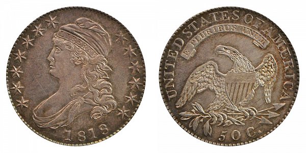 1818 Capped Bust Half Dollar Varieties - Difference and Comparison