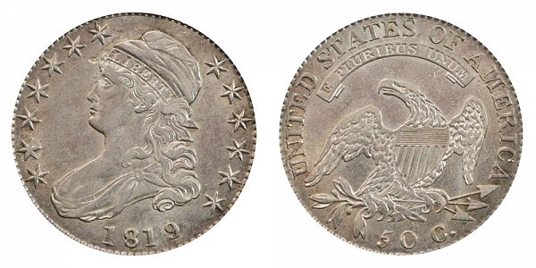 1819/8 Capped Bust Half Dollar - Small 9 