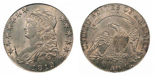 1819 Capped Bust Half Dollar Varieties - Differences and Comparison 