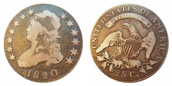 1820 Capped Bust Quarter - Large 0
