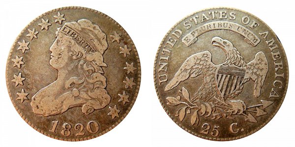 1820 Capped Bust Quarter - Small 0 