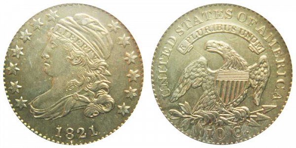 1821 Small Date Capped Bust Dime