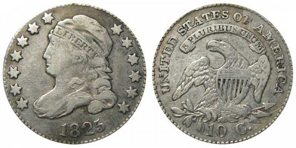 1825 Capped Bust Dime 