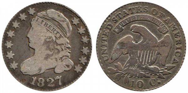 1827 Capped Bust Dime - Flat Top 1 