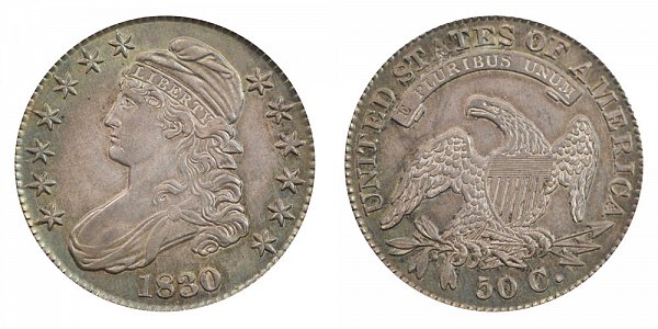 1830 Capped Bust Half Dollar - Small 0