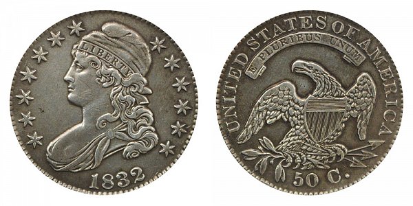 1832 Capped Bust Half Dollar - Small Letters 