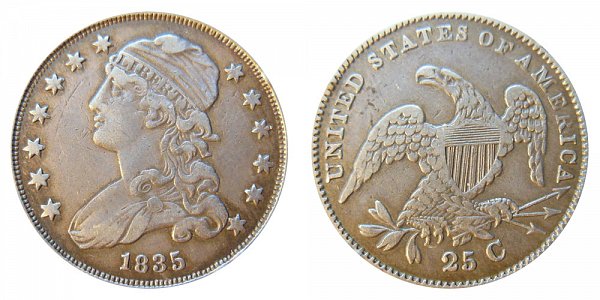 1835 Capped Bust Quarter 