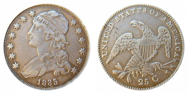 1835 Capped Bust Quarter