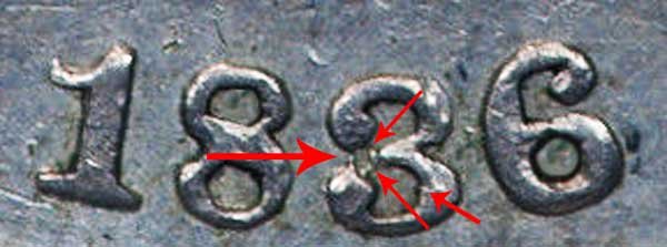 1836 Capped Bust Half Dime - 3 Over Inverted 3